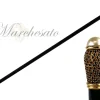 Walking Stick With Pearl and Black Rhinestones