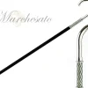 Walking Stick With Silver Plated Handle, Full of Emerald Rhinestones
