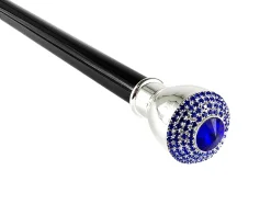 Walking Stick With Stone and Sapphire Color rhinestones