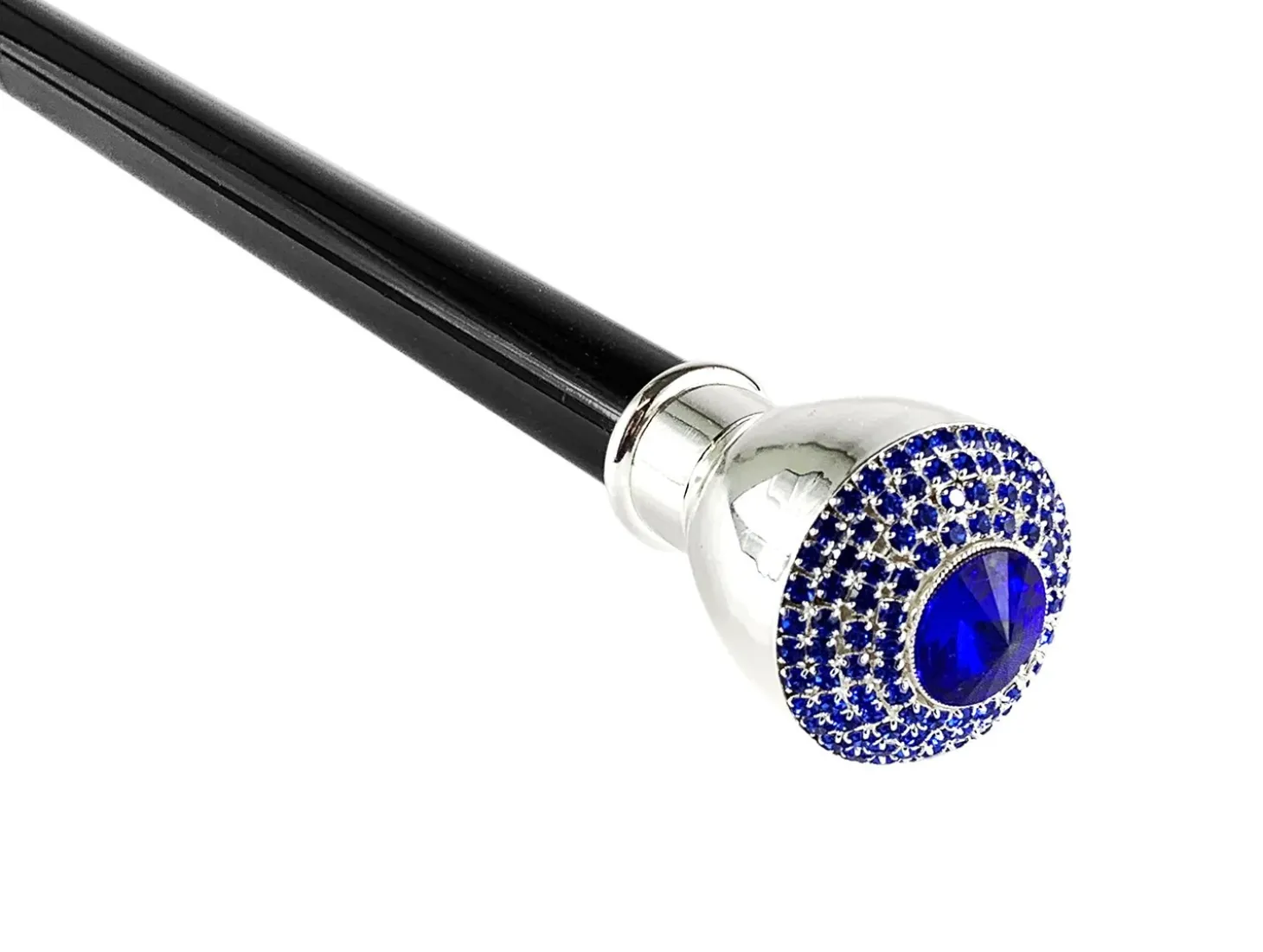 Walking Stick With Stone and Sapphire Color rhinestones