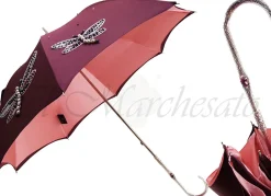 Women's exclusive handmade umbrella with embroidered dragonflies Ladies Umbrellas