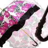Women's Ruffled Umbrella Studied with a Multicor Pattern