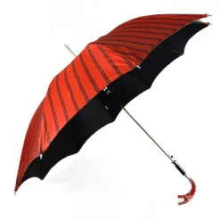 Wonderful umbrella with hand painted and silverplated 925 Dragon
