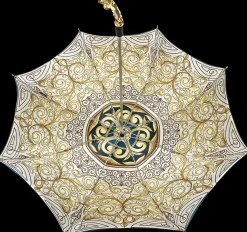 Wonderful women's umbrella, finished in fine gradient turquoise