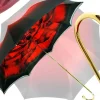 Wonderfull Red Umbrella With Rose Design