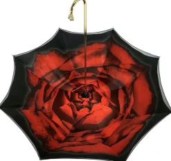 Wonderfull Red Umbrella With Rose Design
