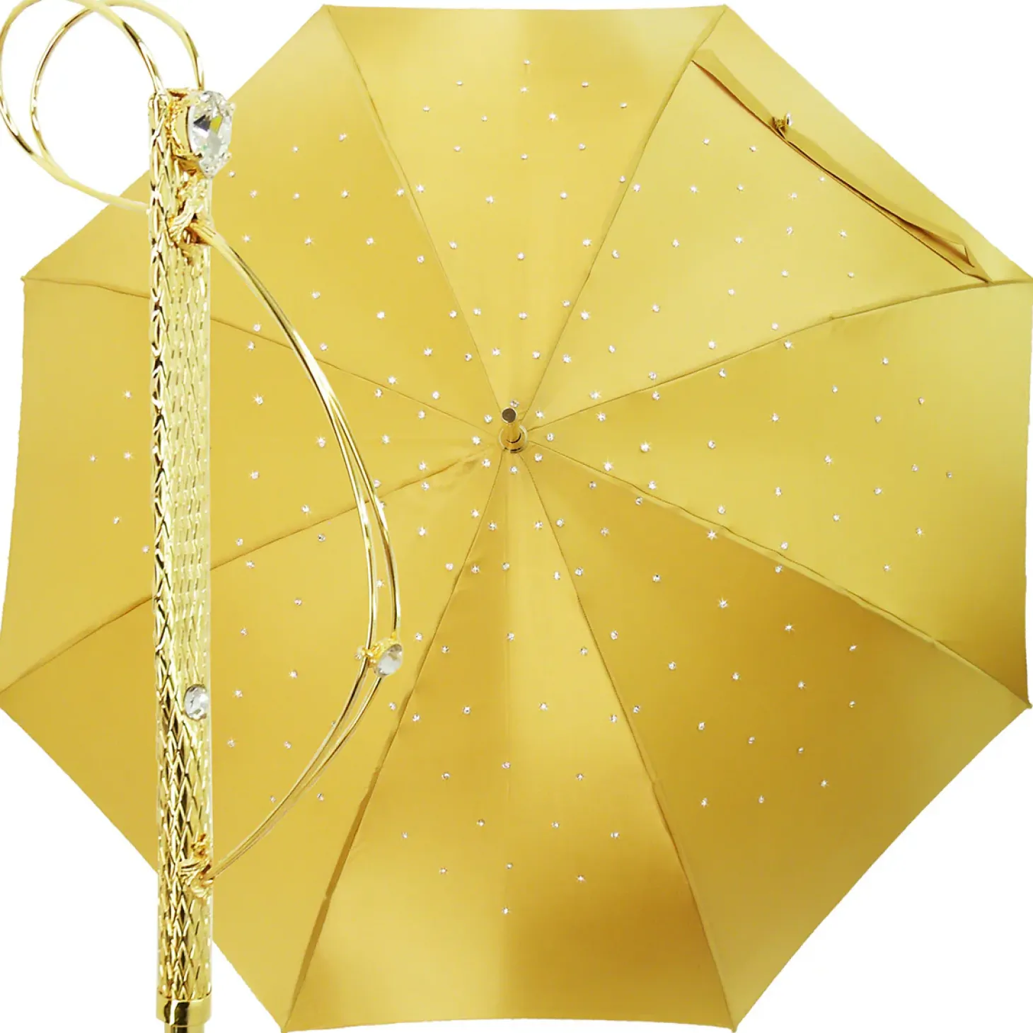 Yellow Gold Women's Umbrella Fashion Crystals Umbrellas Great Gift Idea